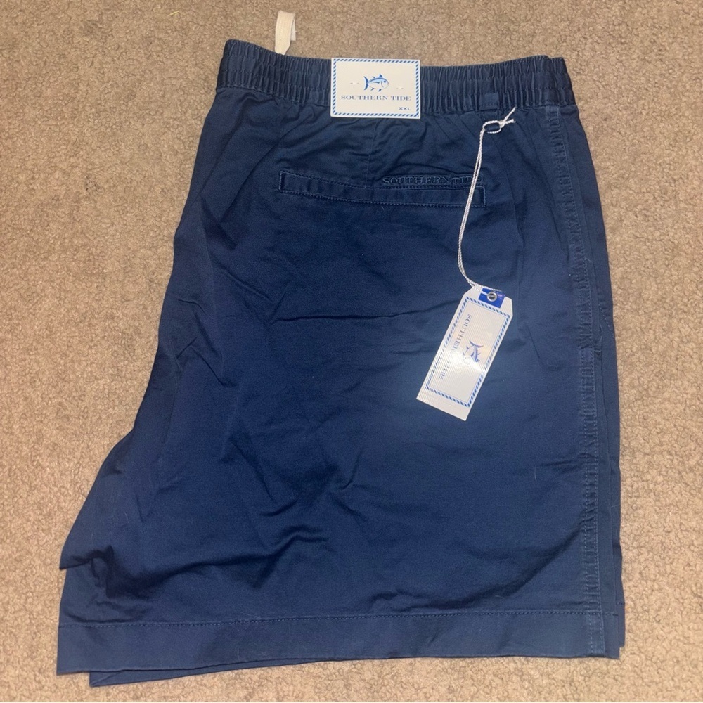 Southern Tide Men's Navy Pull-On Elastic Waist Shorts, XXL